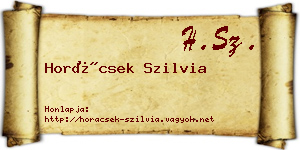 Horácsek Szilvia névjegykártya